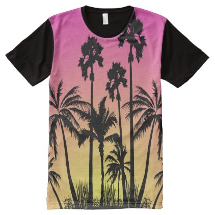 Palm Tree Pink Sunset / Tee