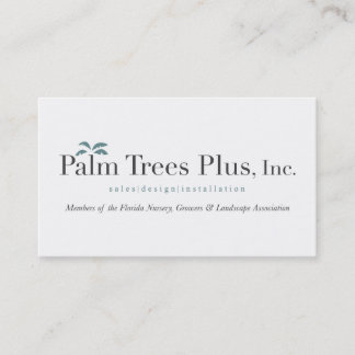 Palm Tree Plus Business Cards