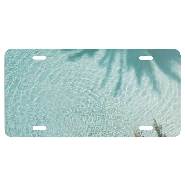 Palm Tree Pool Dream #2 #wall #art  License Plate (Front)