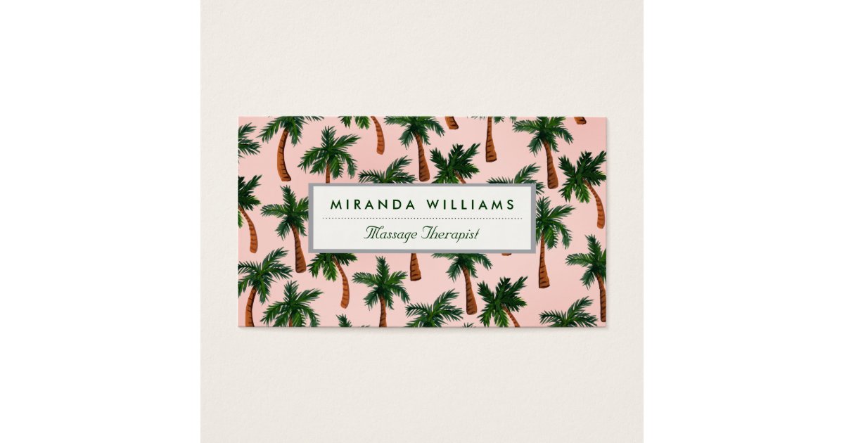 Palm Tree Print Business Cards 