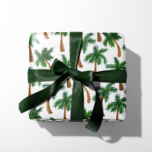 Tropical Christmas Fala Lets Roll Teal Convertible Wrapping Paper