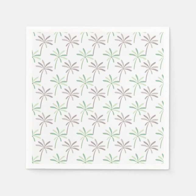 palm tree printed napkins (Front)