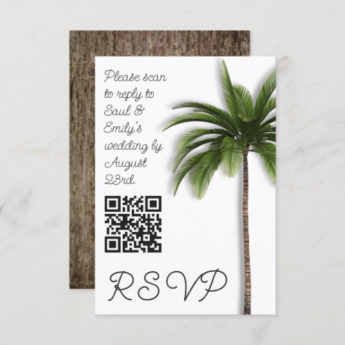 Palm Tree QR code Event Wedding RSVP
