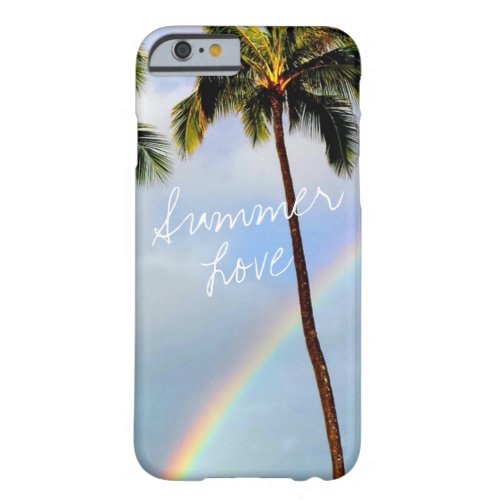 Palm tree rainbow travel photo Summer love Barely There iPhone 6 Case