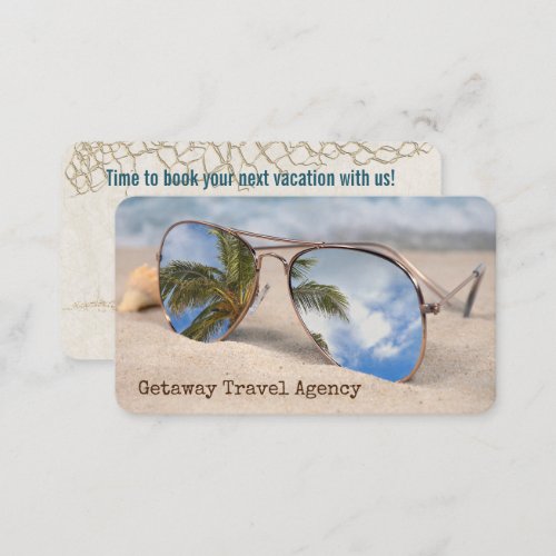 Palm Tree Reflection In Sunglasses  Business Card