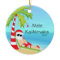 Palm Tree Relaxing Santa Hawaiian Christmas