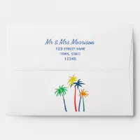 palm trees 5x7 envelopes