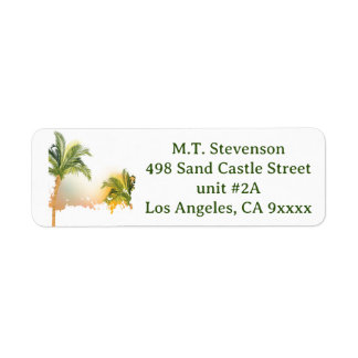 Palm Tree return address Label