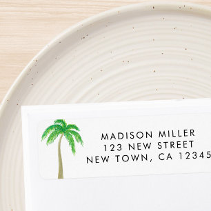 Palm Tree Return Address Label