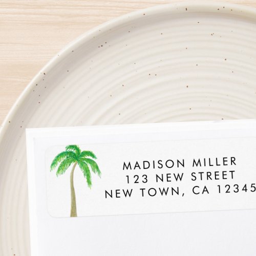 Palm Tree Return Address Label
