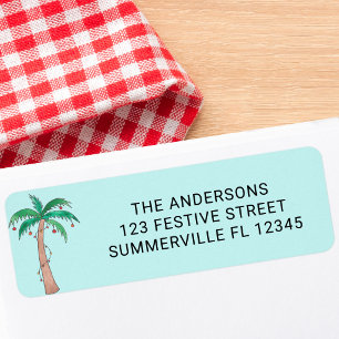 Palm Tree Return Address Label