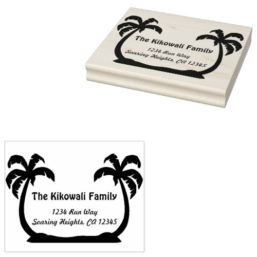 Palm Tree Return Address Stamp for Beach Wedding