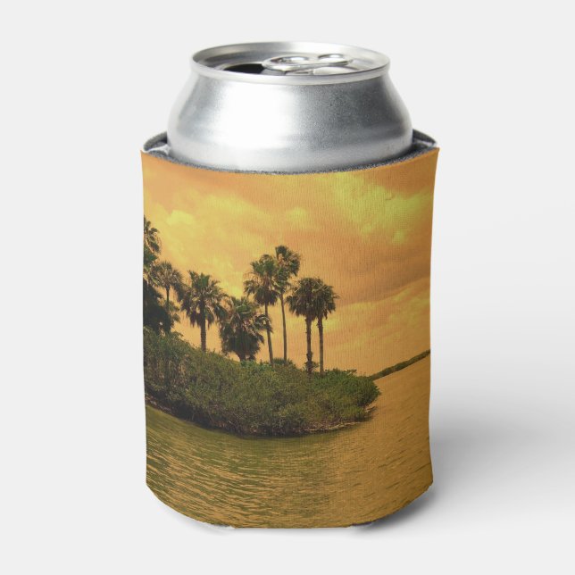 Palm Tree Reverie Can Cooler (Can Front)