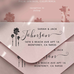 Palm Tree Romance Wedding Suite Self-inking Stamp