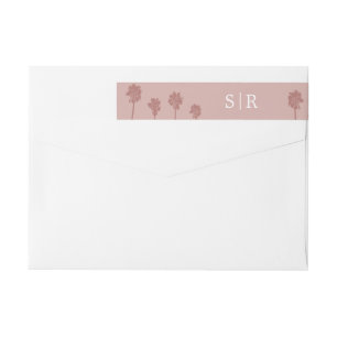 Palm Tree Romance Wedding Suite Wrap Around Label