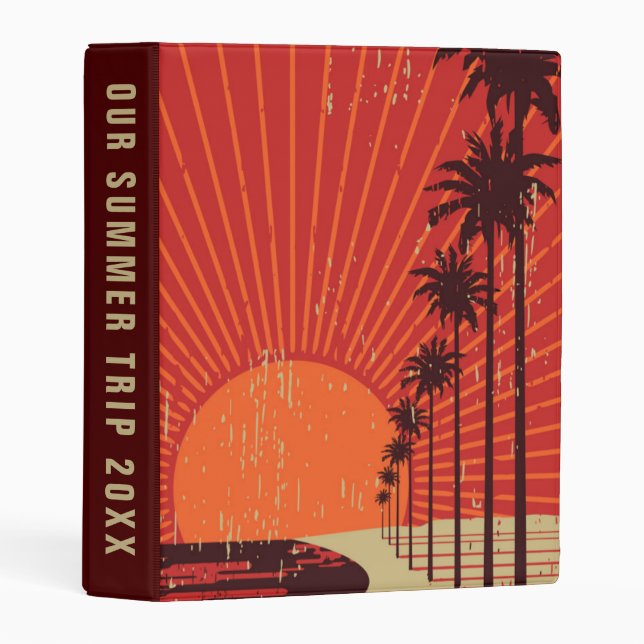 Palm Tree Row | Add Your Text Mini Binder (Front/Spine)