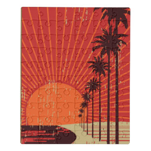 Palm Tree Row Jigsaw Puzzle