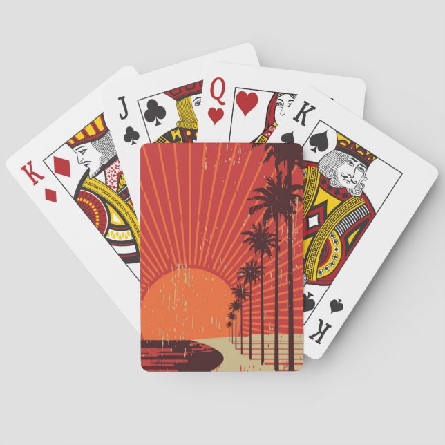 Palm Tree Row Poker Cards (Back)