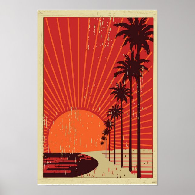 Palm Tree Row Poster (Front)