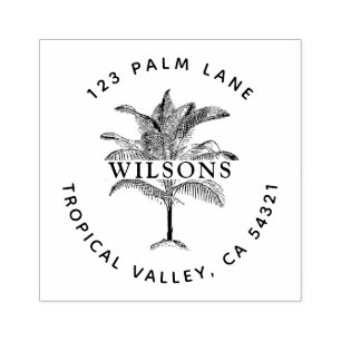 Palm Tree Rubber Stamp
