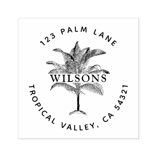 Palm Tree  Rubber Stamp