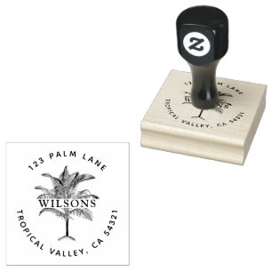 Palm Tree Rubber Stamp