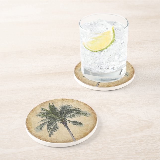 Palm Tree Sandstone Coaster (Side)