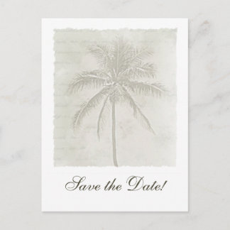 Palm Tree Save the Date Announcement Postcard