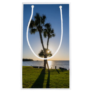 Palm Tree Scissors Silhouette Gift Bag