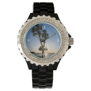 Palm Tree Scissors Silhouette Watch