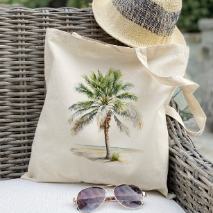 Palm Tree, Sea Summer Holidays Tote Bag