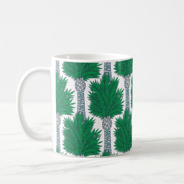 Palm tree seamless pattern. coffee mug (Left)