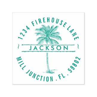 Palm Tree Self-Inking Return Address Stamp