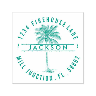 Palm Tree Self-Inking Return Address Stamp