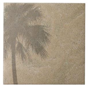 Palm Tree Shadow on Beach Sand Background - Palms Tile