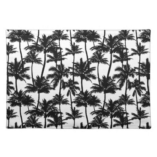 Palm Tree Shadow Pattern Cloth Placemat
