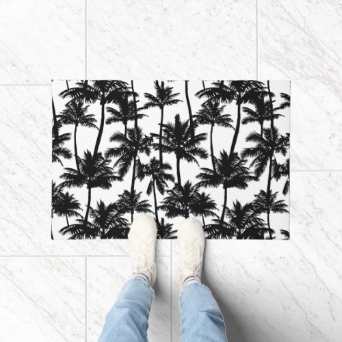 Palm Tree Shadow Pattern Doormat