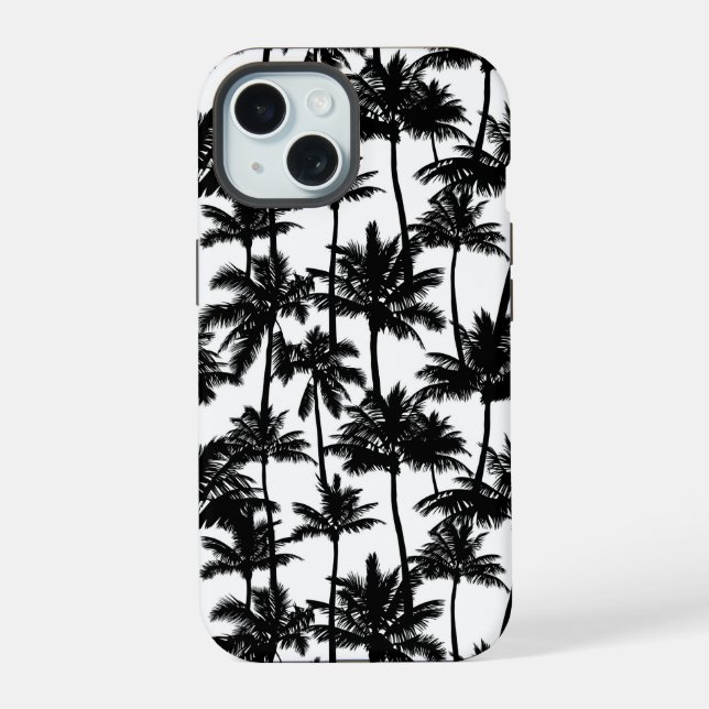Palm Tree Shadow Pattern Iphone Case (Back)