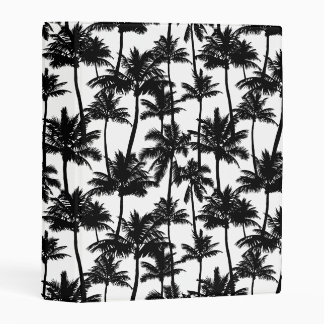 Palm Tree Shadow Pattern Mini Binder (Front/Spine)