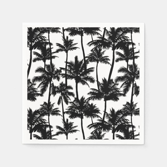 Palm Tree Shadow Pattern Napkins (Front)