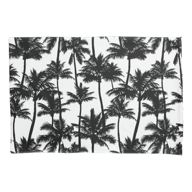 Palm Tree Shadow Pattern Pillow Case (Front-Left)