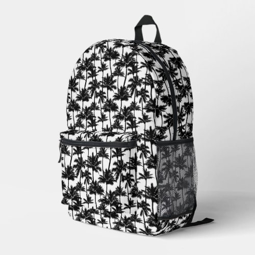 Palm Tree Shadow Pattern Printed Backpack