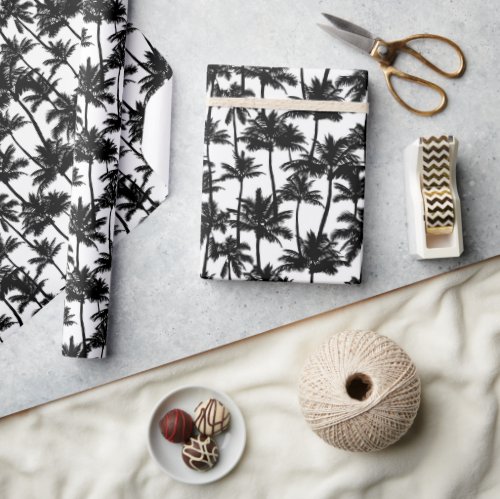 Palm Tree Shadow Pattern Wrapping Paper