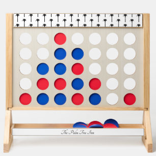 Palm Tree Silhouette Coastal Game NAME Fun Fast Four