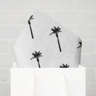 Palm Tree Silhouette Coastal Travel Chic Fun Tissue Paper