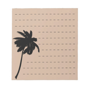 Palm Tree Silhouette Custom Color Lined Notepad