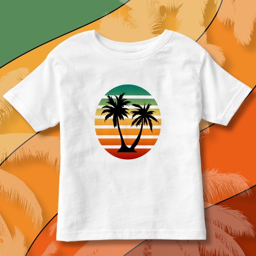 Palm Tree Silhouette Fine Toddler T_shirt