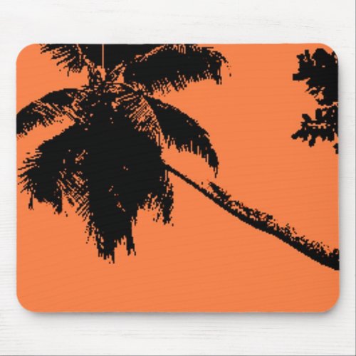 Palm Tree Silhouette Mouse Pad