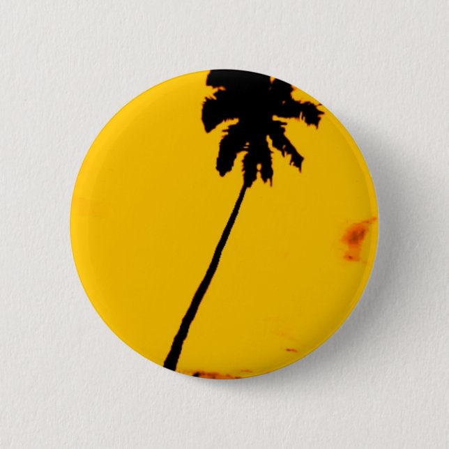 Palm Tree Silhouette Pinback Button (Front)