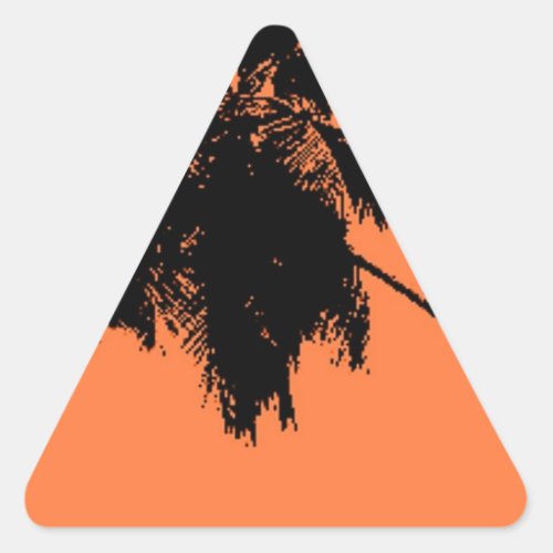 Palm Tree Silhouette Triangle Sticker